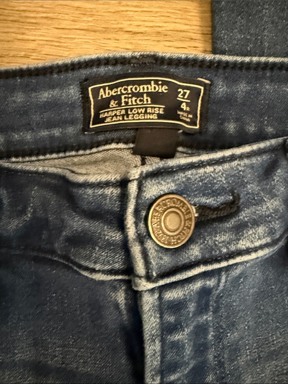 Abercrombie & Fitch Harper Low Rise Jean Leggings Skinny Jeans 27 4R - Picture 2 of 8